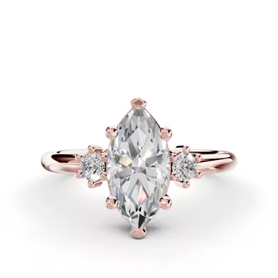Marni Petite Three-Stone Engagement Ring