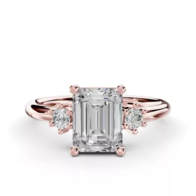 Marni Petite Three-Stone Engagement Ring