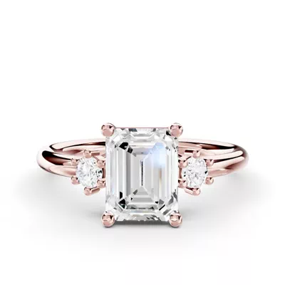 Marni Petite Three-Stone Engagement Ring