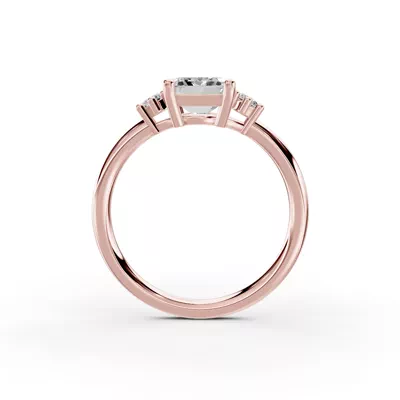 Marni Petite Three-Stone Engagement Ring