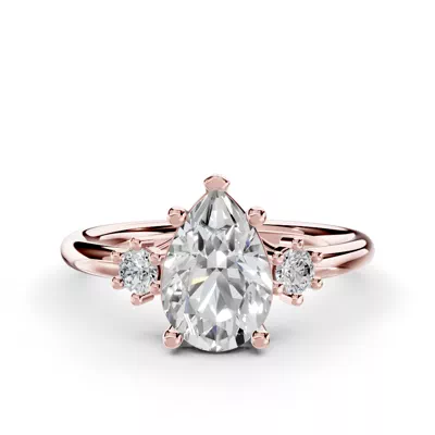 Marni Petite Three-Stone Engagement Ring