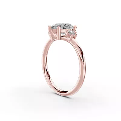 Marni Petite Three-Stone Engagement Ring