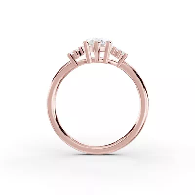 Marni Petite Three-Stone Engagement Ring