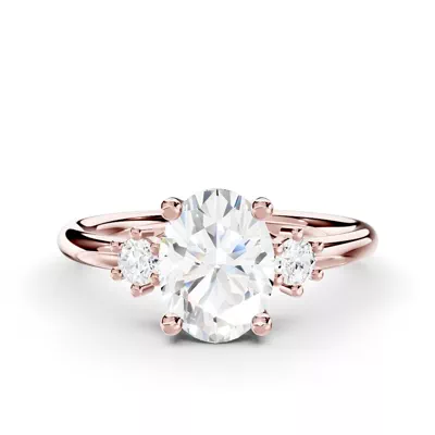 Marni Petite Three-Stone Engagement Ring