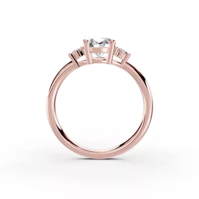 Marni Petite Three-Stone Engagement Ring