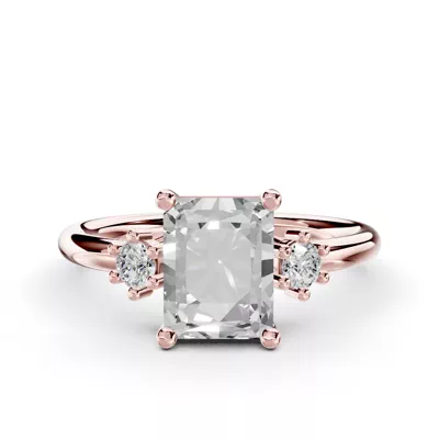 Marni Petite Three-Stone Engagement Ring