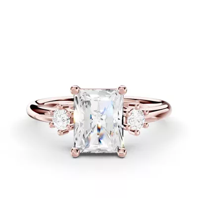 Marni Petite Three-Stone Engagement Ring