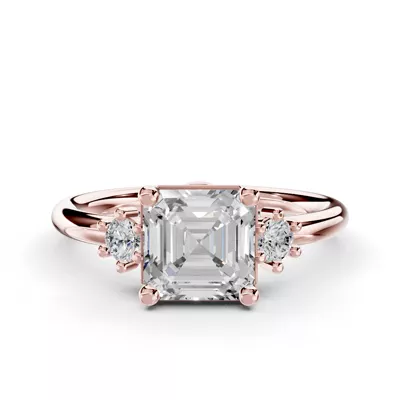 Marni Petite Three-Stone Engagement Ring