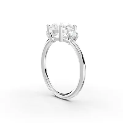 Marni Petite Three-Stone Engagement Ring
