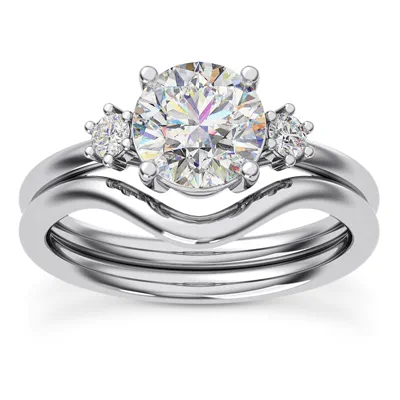 Marni Petite Three-Stone Engagement Ring