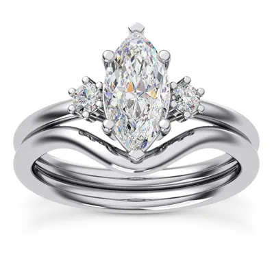 Marni Petite Three-Stone Engagement Ring