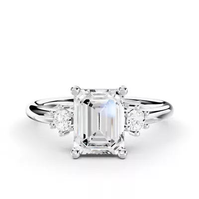 Marni Petite Three-Stone Engagement Ring