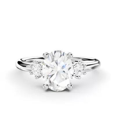 Marni Petite Three-Stone Engagement Ring