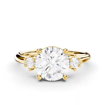 Marni Petite Three-Stone Engagement Ring