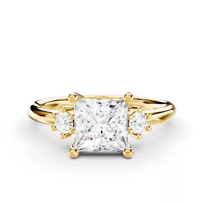 Marni Petite Three-Stone Engagement Ring