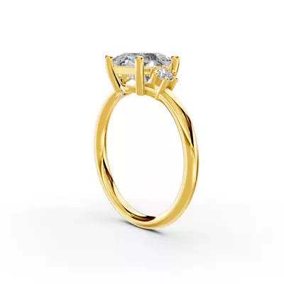 Marni Petite Three-Stone Engagement Ring