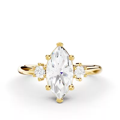 Marni Petite Three-Stone Engagement Ring