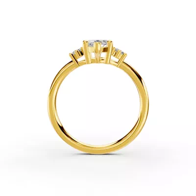 Marni Petite Three-Stone Engagement Ring