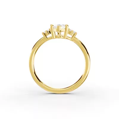 Marni Petite Three-Stone Engagement Ring