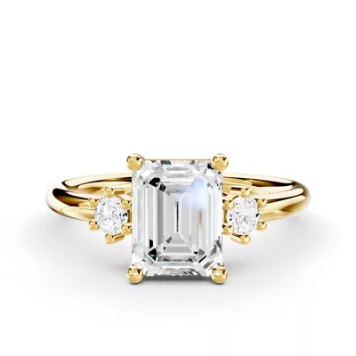 Marni Petite Three-Stone Engagement Ring