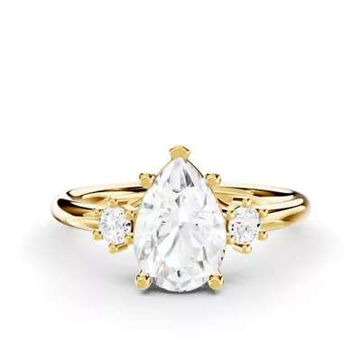 Marni Petite Three-Stone Engagement Ring