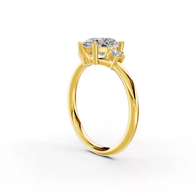 Marni Petite Three-Stone Engagement Ring