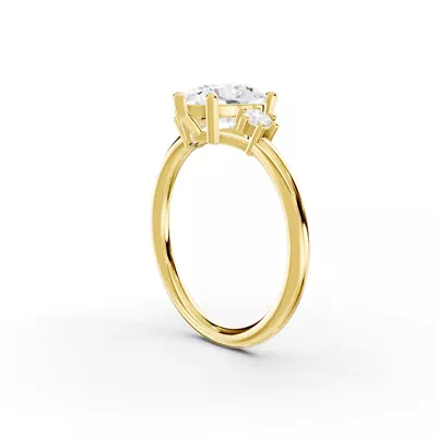 Marni Petite Three-Stone Engagement Ring