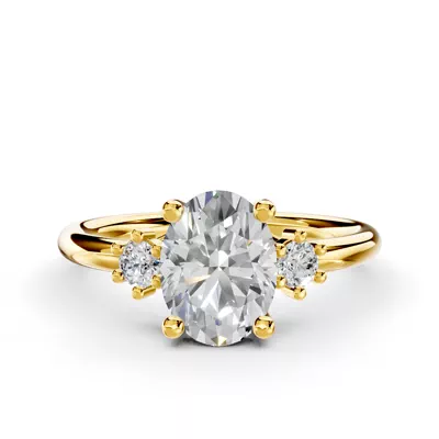 Marni Petite Three-Stone Engagement Ring