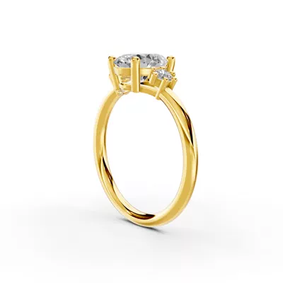 Marni Petite Three-Stone Engagement Ring