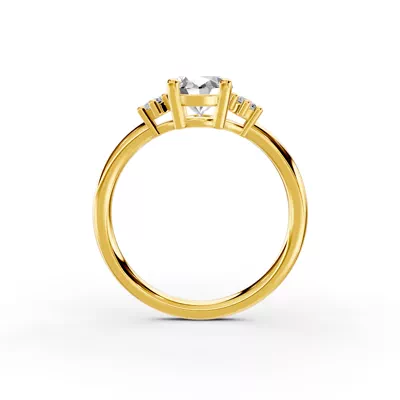 Marni Petite Three-Stone Engagement Ring