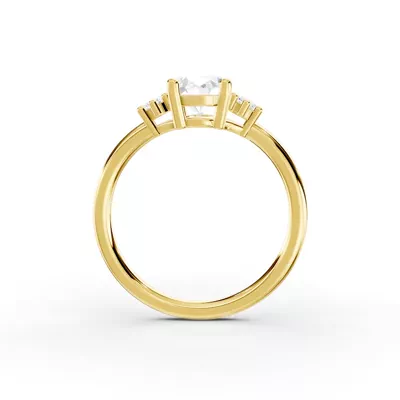 Marni Petite Three-Stone Engagement Ring