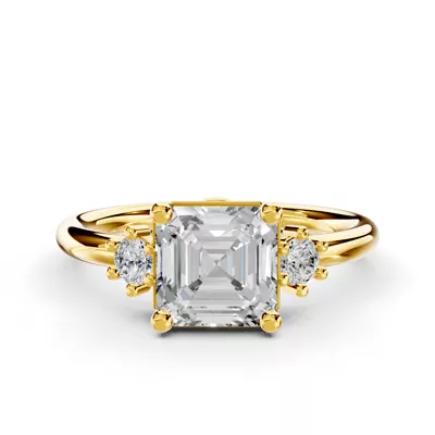 Marni Petite Three-Stone Engagement Ring