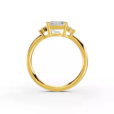 Marni Petite Three-Stone Engagement Ring