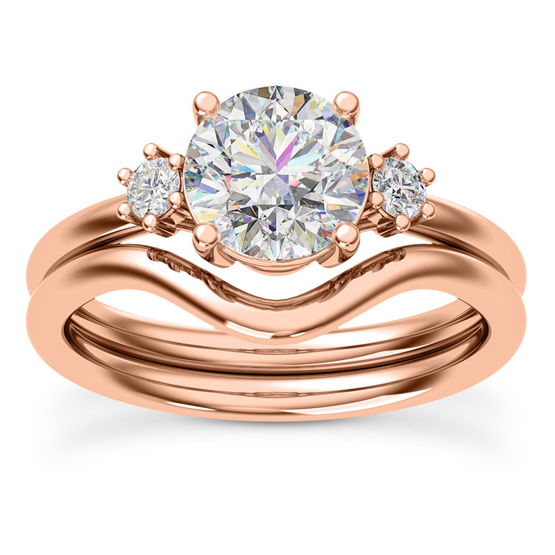Marni Petite Three-Stone Engagement Ring