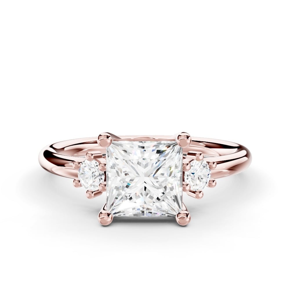 Marni Petite Three-Stone Engagement Ring
