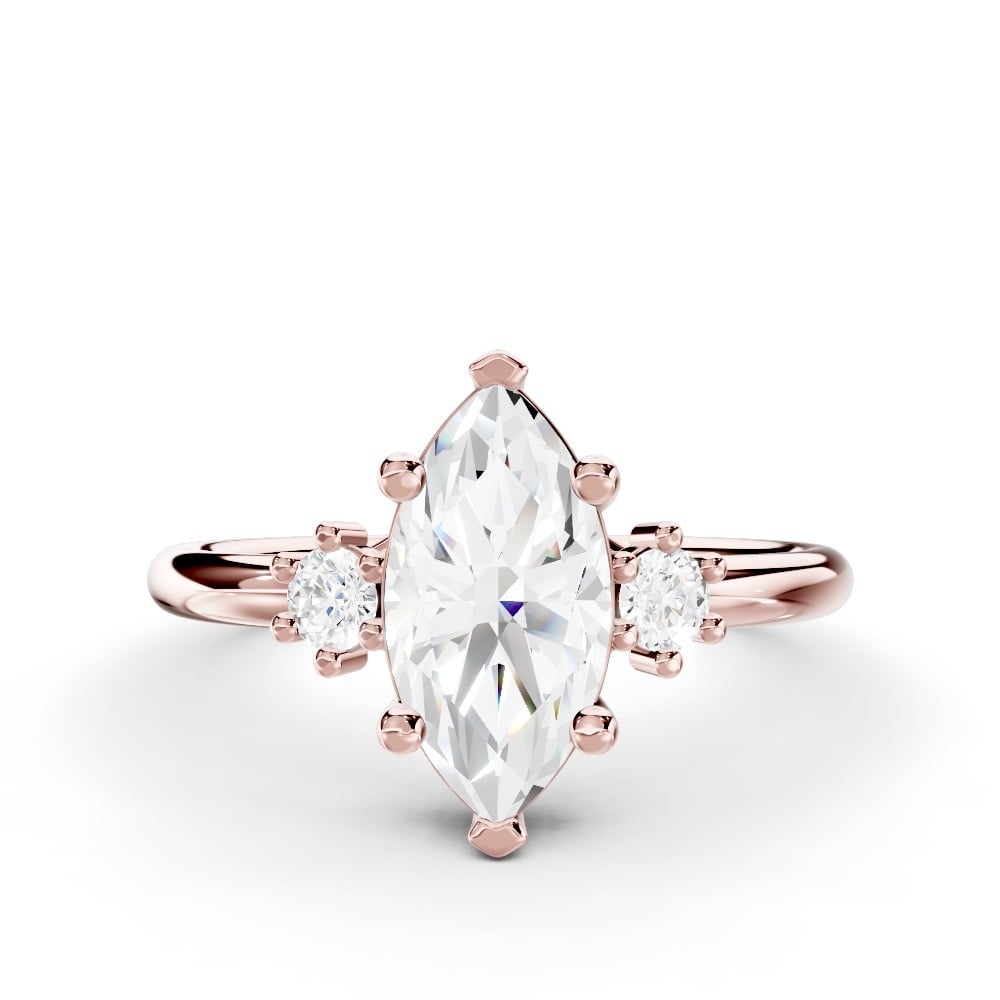 Marni Petite Three-Stone Engagement Ring