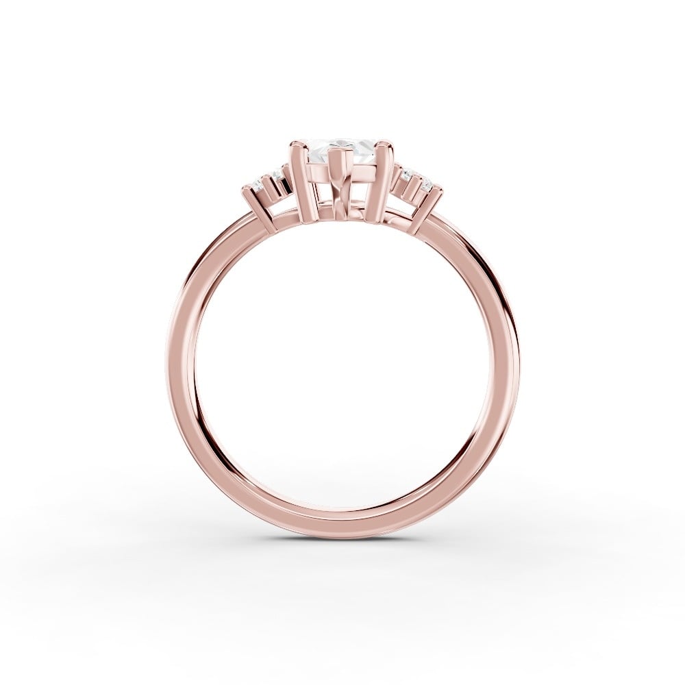 Marni Petite Three-Stone Engagement Ring