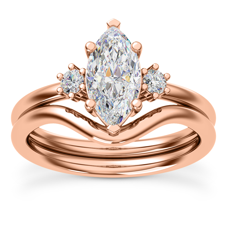 Marni Petite Three-Stone Engagement Ring