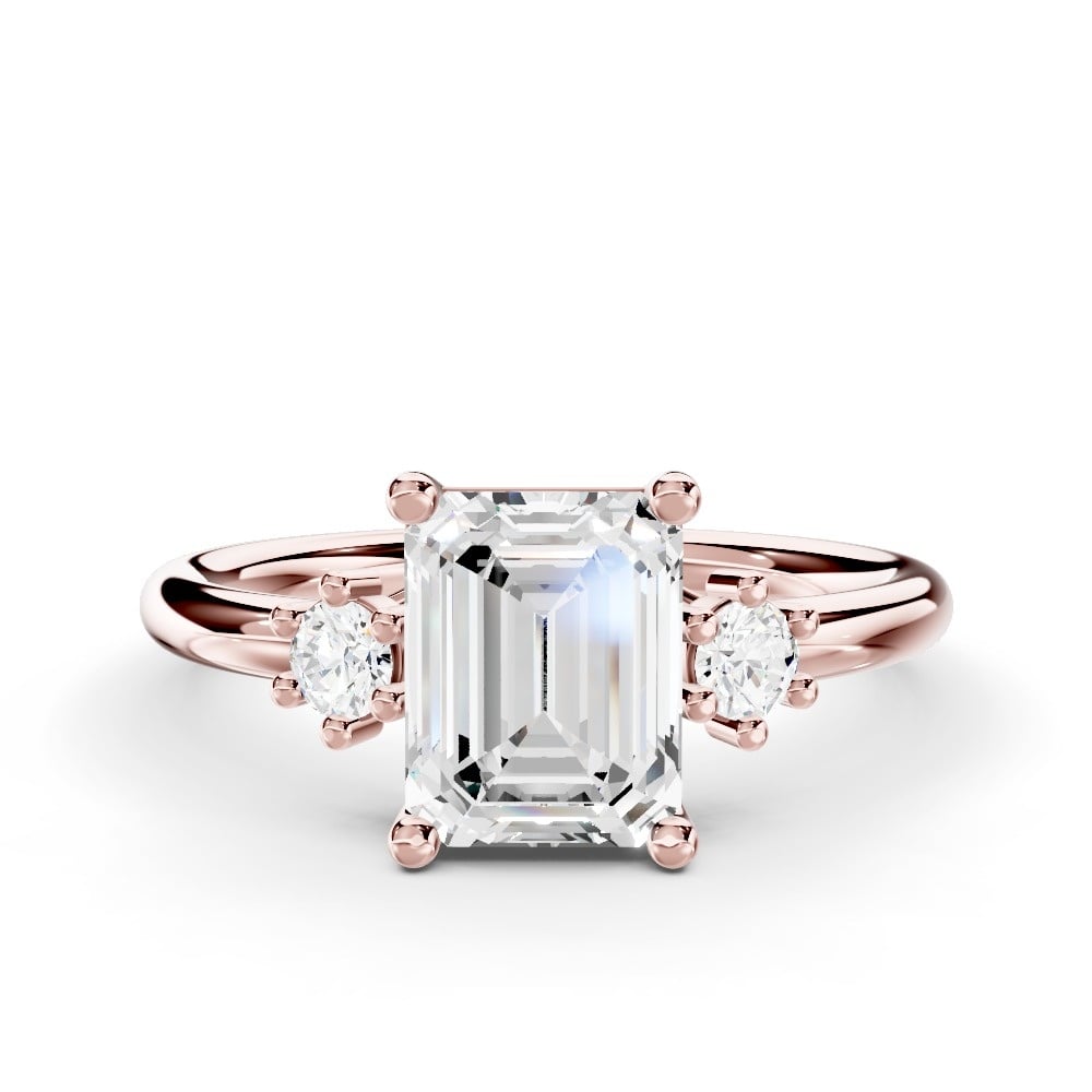 Marni Petite Three-Stone Engagement Ring