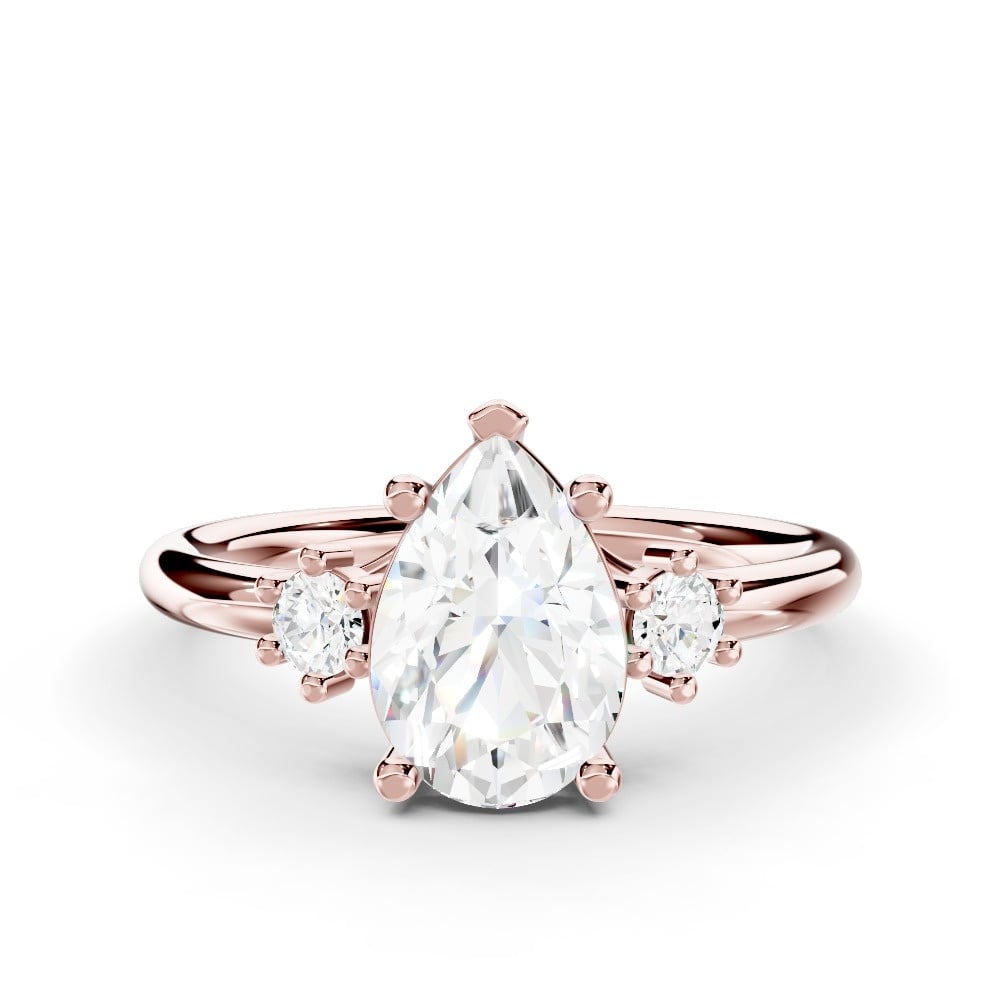 Marni Petite Three-Stone Engagement Ring