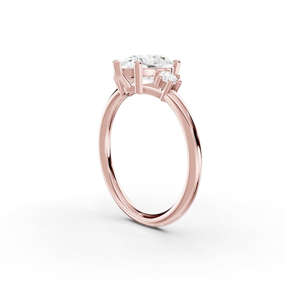 Marni Petite Three-Stone Engagement Ring