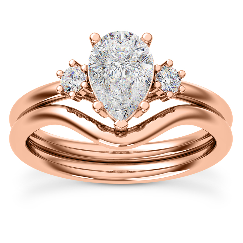Marni Petite Three-Stone Engagement Ring