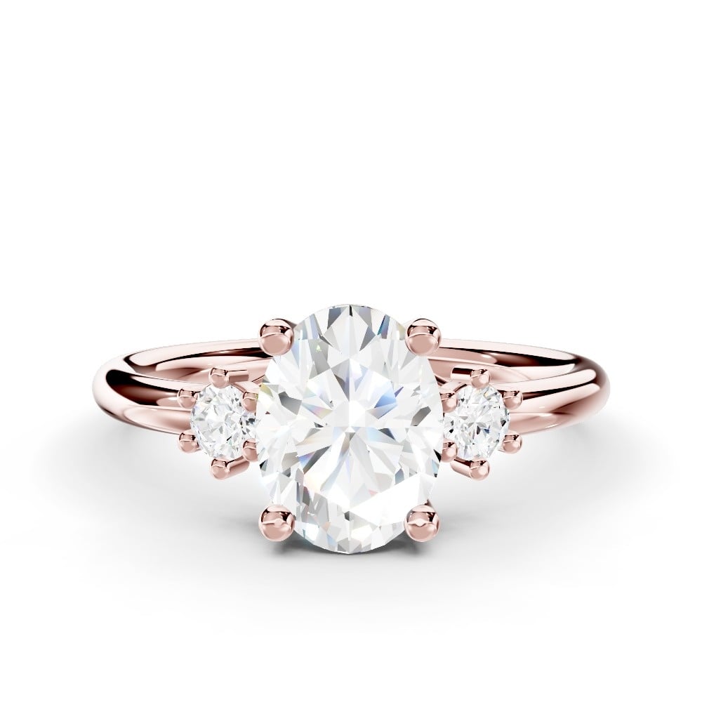 Marni Petite Three-Stone Engagement Ring