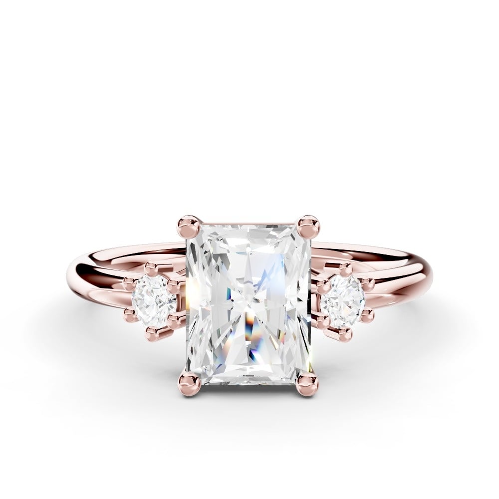 Marni Petite Three-Stone Engagement Ring