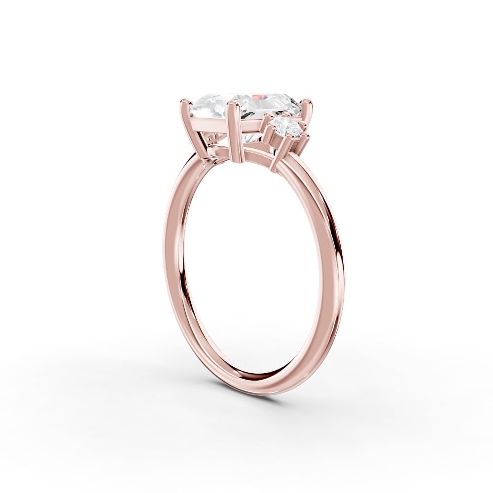 Marni Petite Three-Stone Engagement Ring