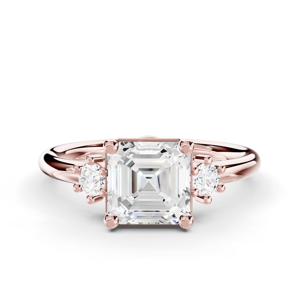 Marni Petite Three-Stone Engagement Ring