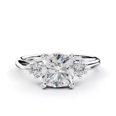 Marni Petite Three-Stone Engagement Ring