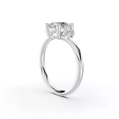 Marni Petite Three-Stone Engagement Ring