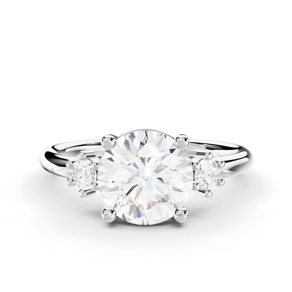 Marni Petite Three-Stone Engagement Ring