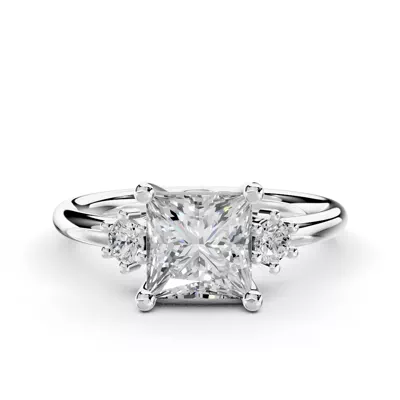 Marni Petite Three-Stone Engagement Ring
